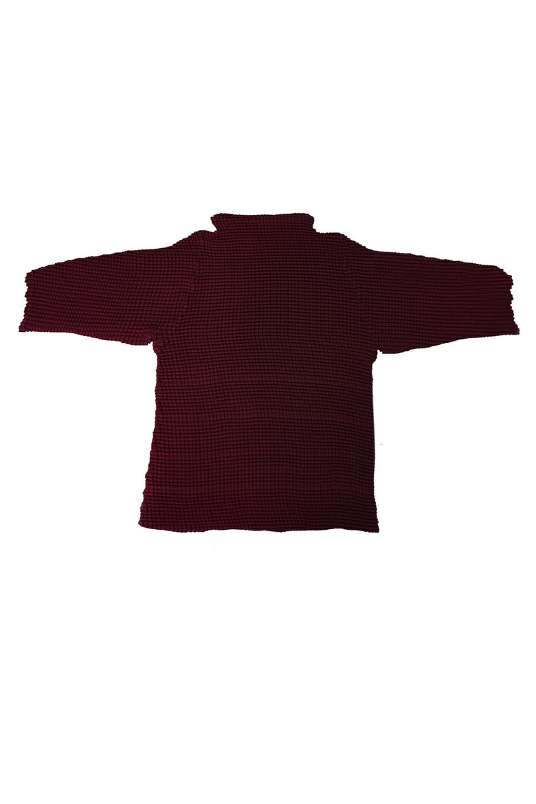 Ingrid Pleated Mock Neck Top, Main, color, Burgundy