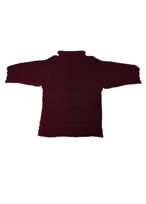 Ingrid Pleated Mock Neck Top