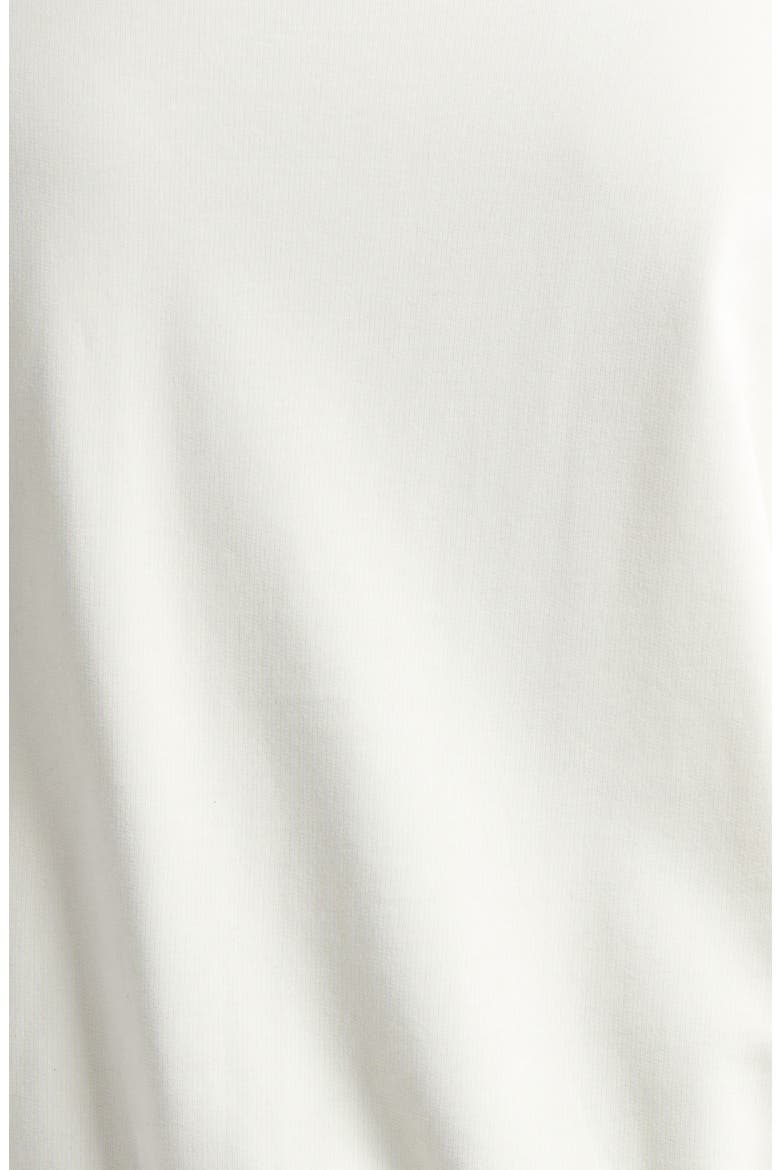 Palm Tree Loose Brushed Cotton Crewneck Sweatshirt, Alternate, color, OFF WHITE - BLACK