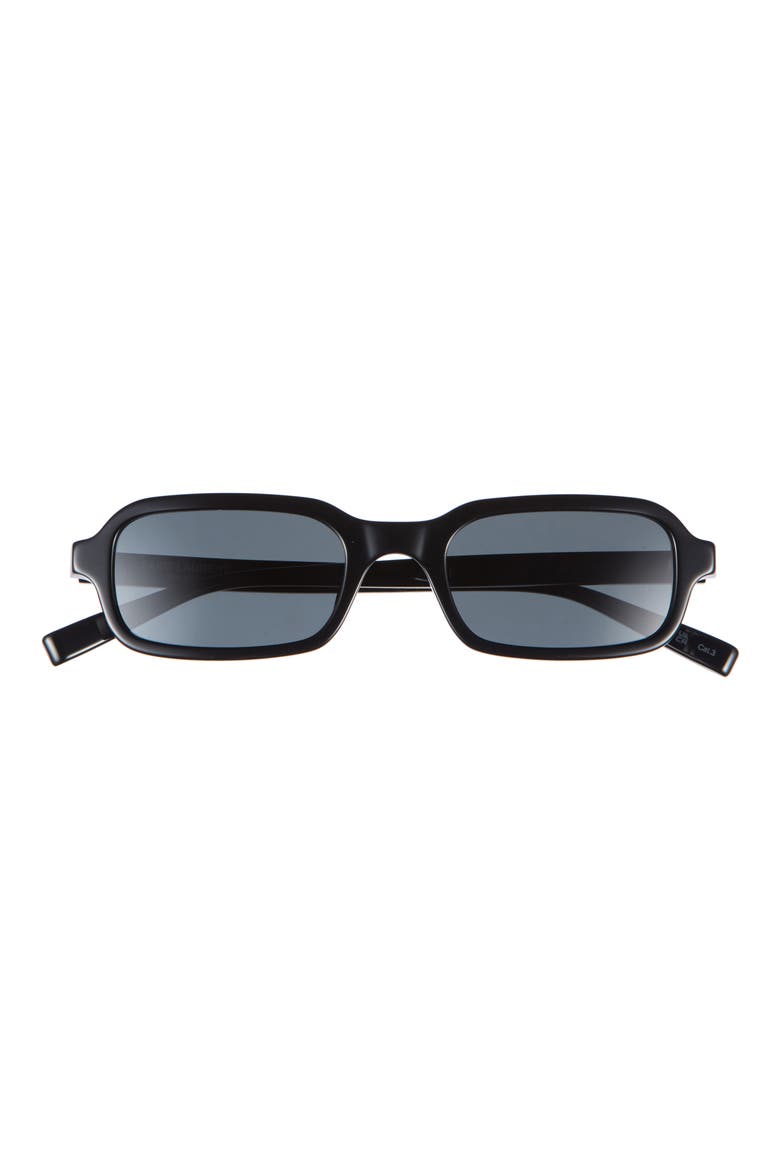 SL 908 Rectangle Sunglasses, Main, color, BLACK