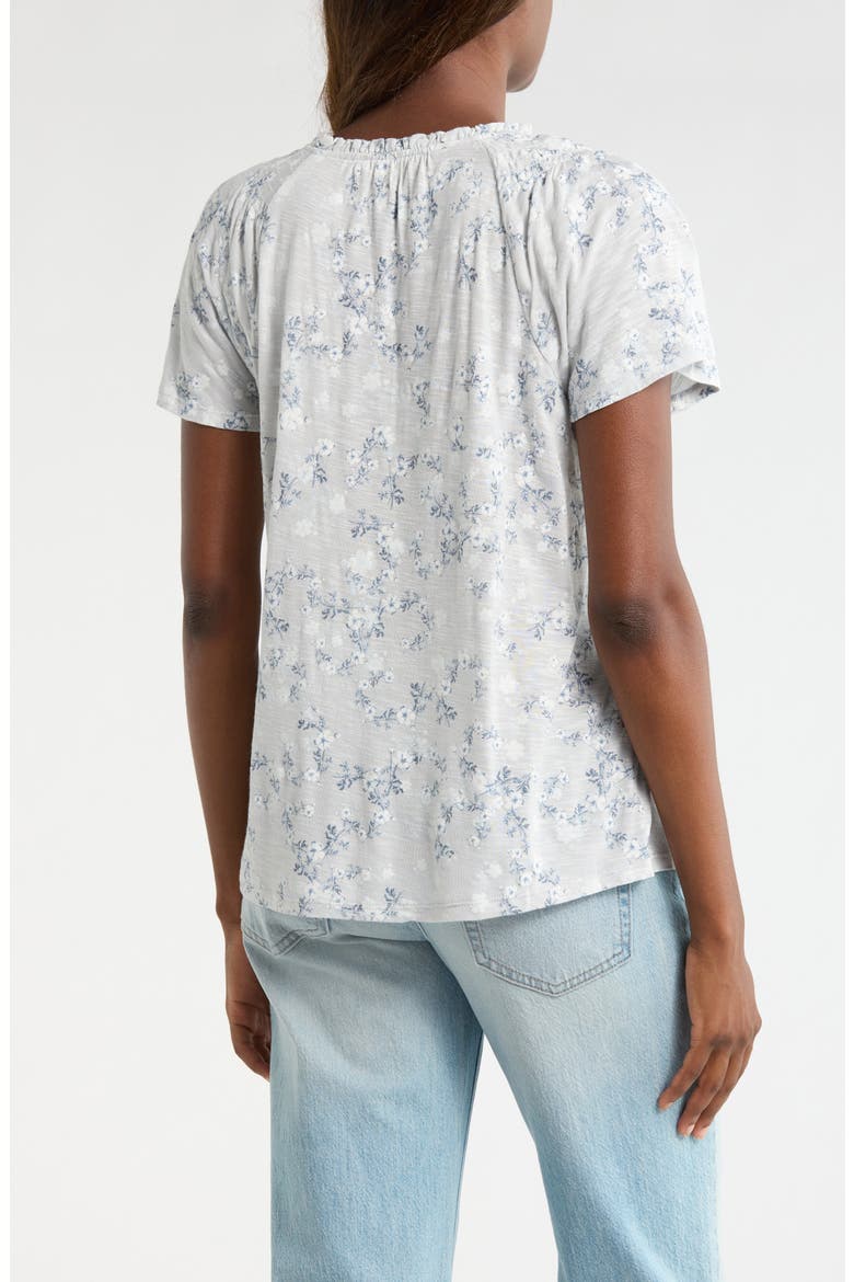 Sandwash Flutter Sleeve Top, Alternate, color, BLUE FLORAL