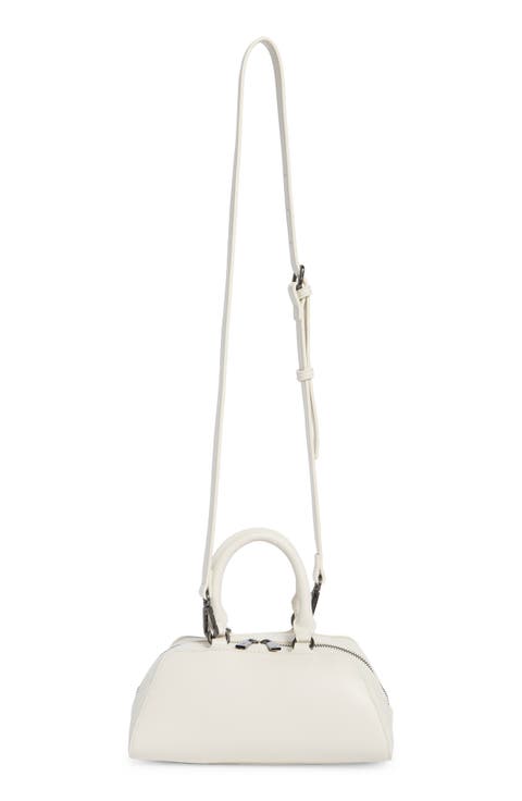 Faux Leather Top Handle Satchel