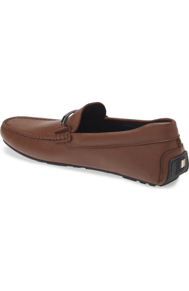 BOSS Noel Leather Loafer, Alternate, color, Medium Brown