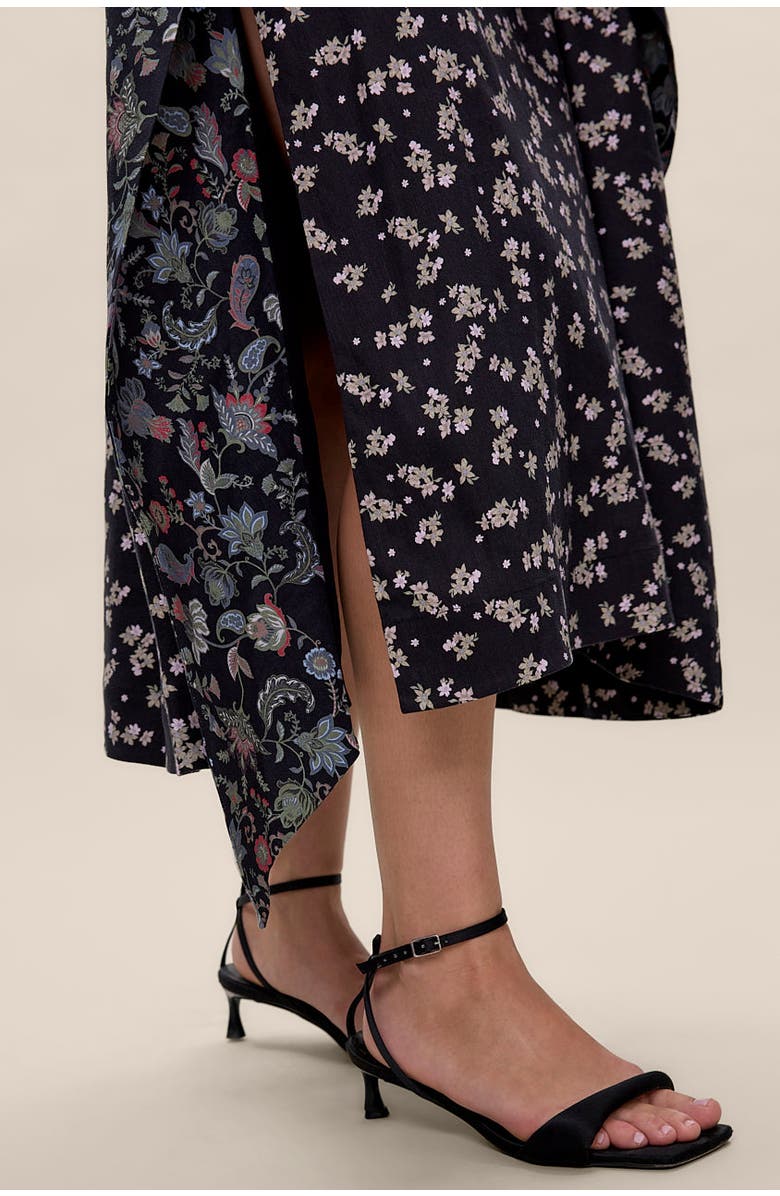 Rebecca Taylor Aurelia Stretch Linen Dress, Alternate, color, Navy Multi