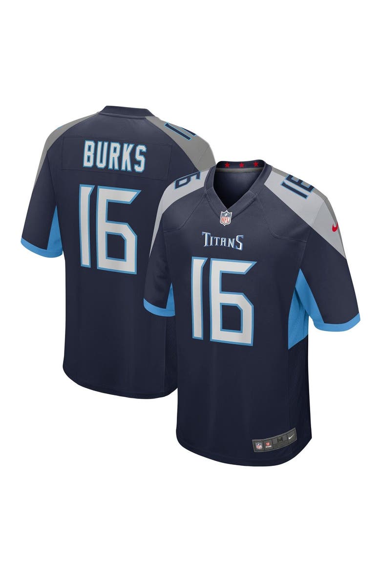 Men's Nike Treylon Burks Navy Tennessee Titans Player Game Jersey, Main, color, Navy