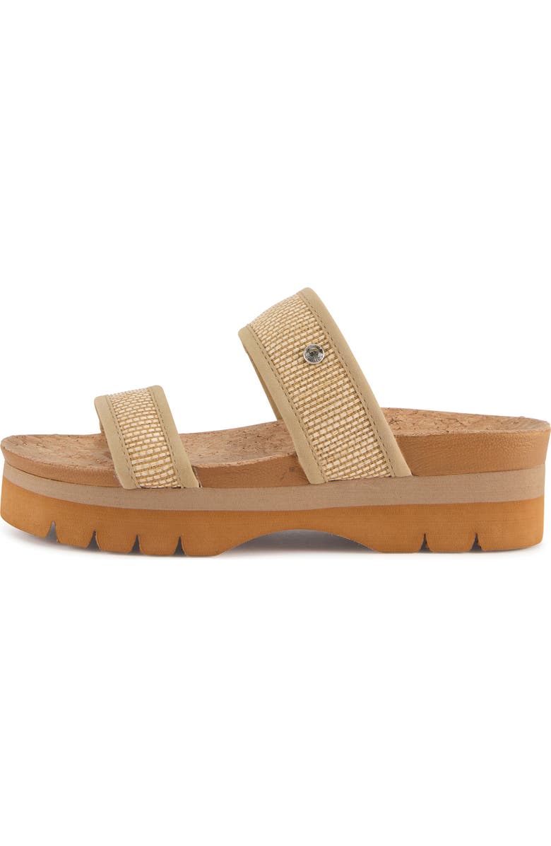 FLOOPI Knit Platform Slide Sandal, Alternate, color, Taupe