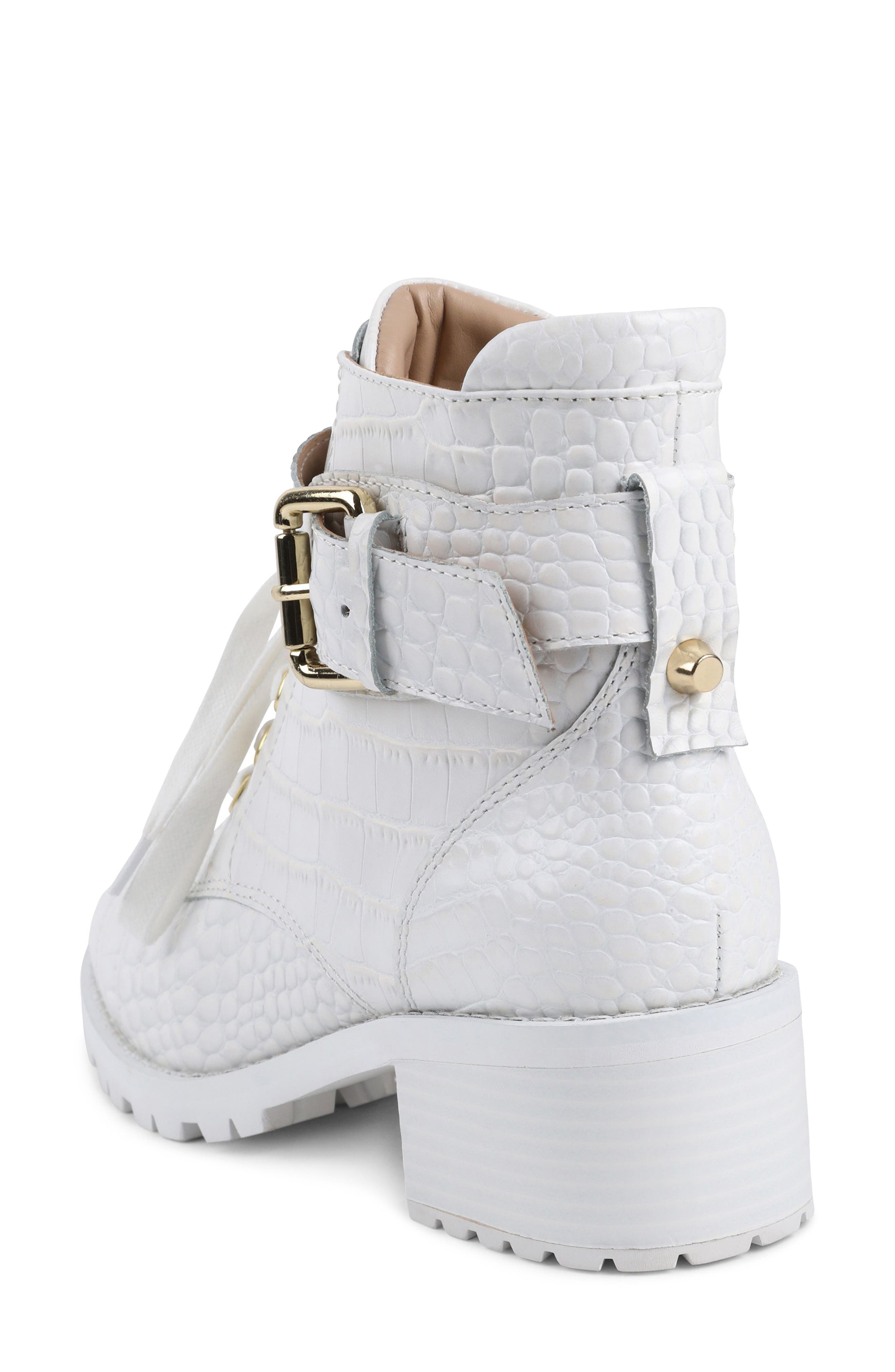 Nubi Combat Boot, Alternate, color, BRIGHT WHITE CROC PRINT