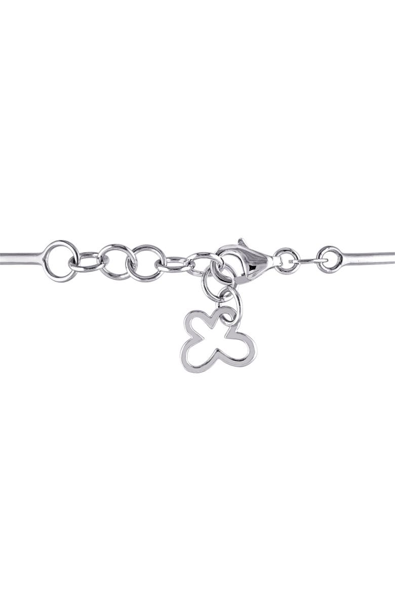 Julianna B. Diamond Heart Accent Bangle 18k White Gold, Alternate, color, 