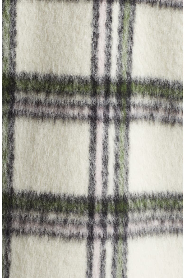 Plaid Zip Front Jacket, Alternate, color, CREAM/ PINK/ OLIVE PLAID