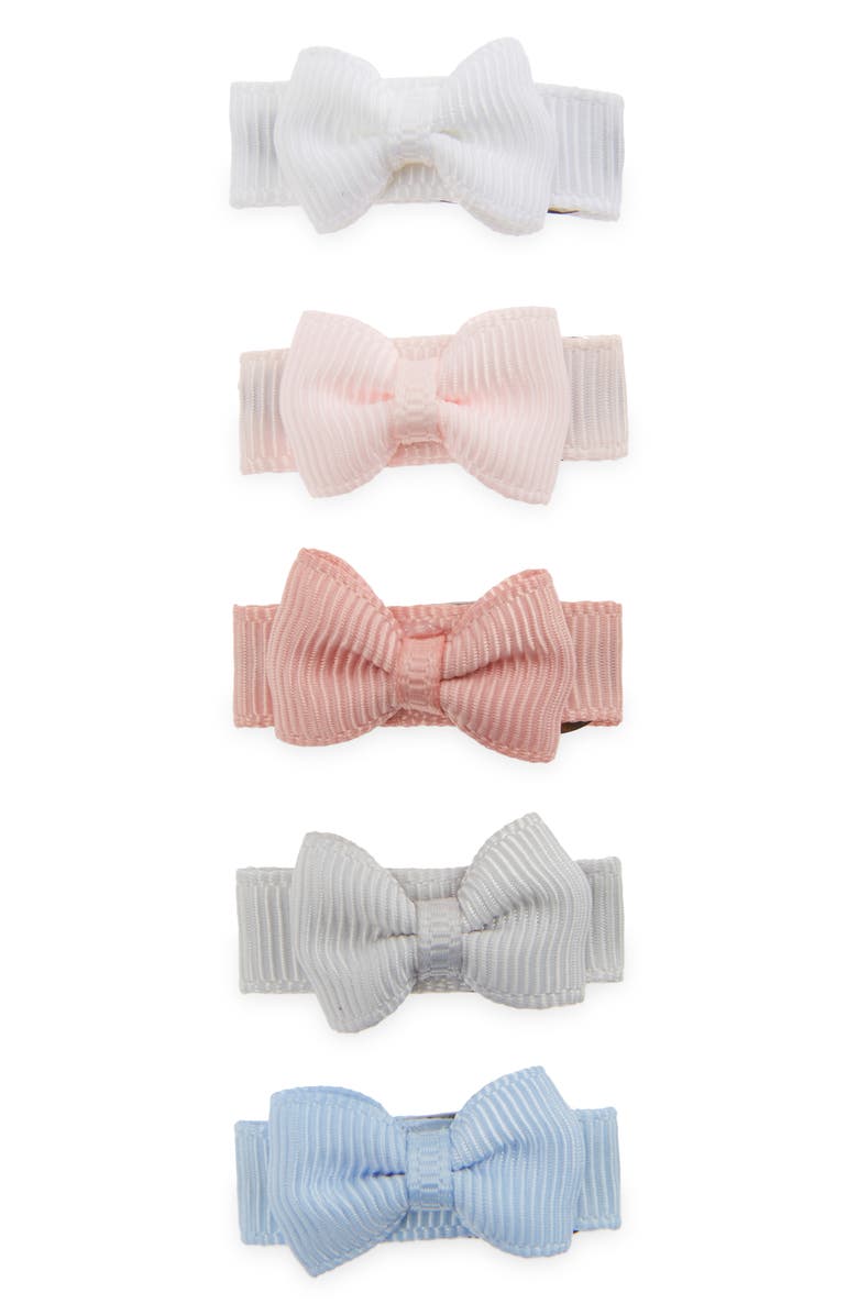 BABY WISP 5-Pack Clip-On Hair Bows, Alternate, color,