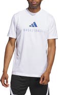 adidas Worldwide Hoops Cotton Blend Graphic Tee