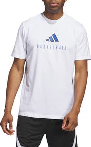 adidas Worldwide Hoops Cotton Blend Graphic Tee