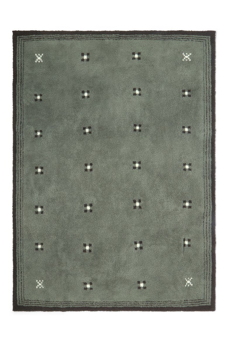 CozyChic Navarro Throw Blanket, Main, color, AGAVE GREEN MULTI