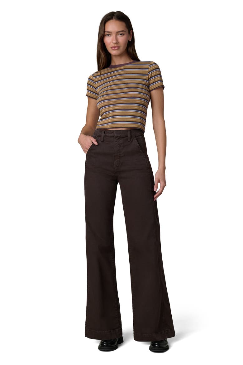 The Mia High Waist Wide Leg Paneled Jeans, Alternate, color, DARK COFFEE BEAN
