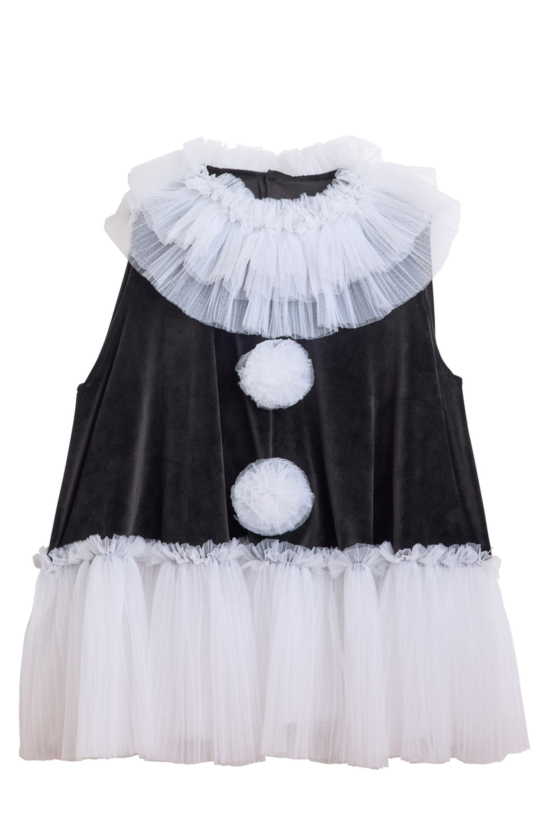 Pierrot Clown Cape for Kids, Main, color, Black