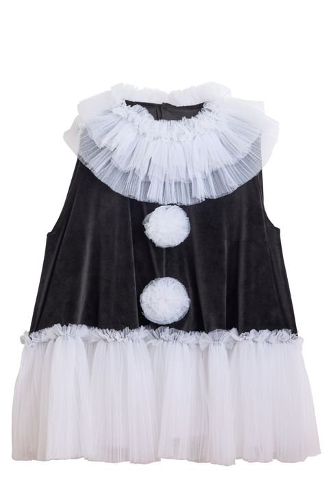 Pierrot Clown Cape for Kids