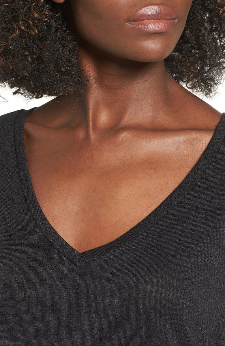 Leith Stretch Knit High/Low Top, Alternate, color, 