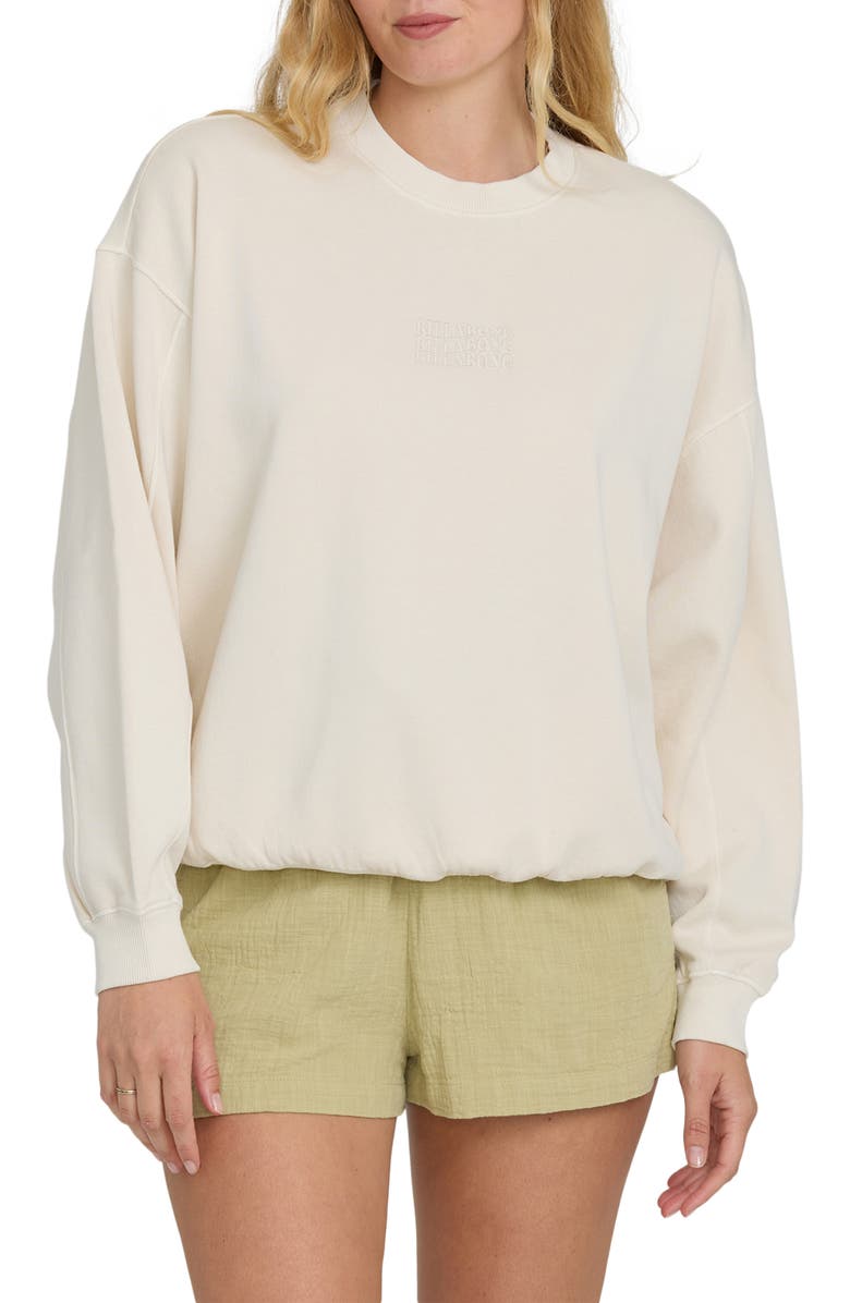 Billabong Kendal Bleached Out Sweatshirt, Main, color, Vanilla