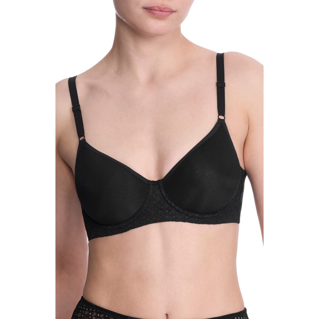 Natori Harmony Smooth Back Underwire Spacer T-shirt Bra In Black