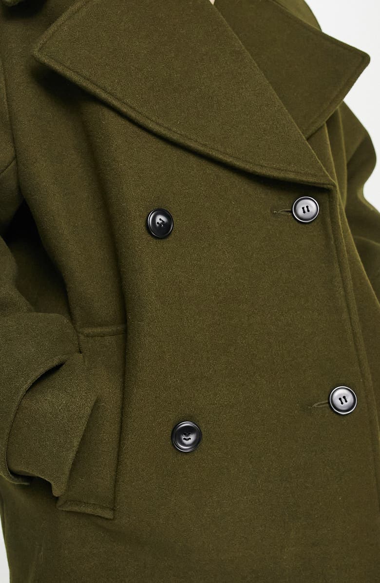 ASOS DESIGN Wide Lapel Peacoat, Alternate, color, 