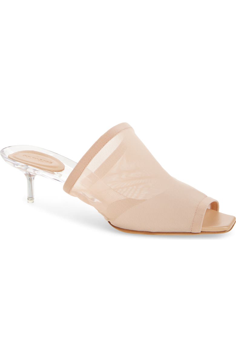 Courrèges Transparent Sole Mesh Slide Sandal, Main, color, Dune