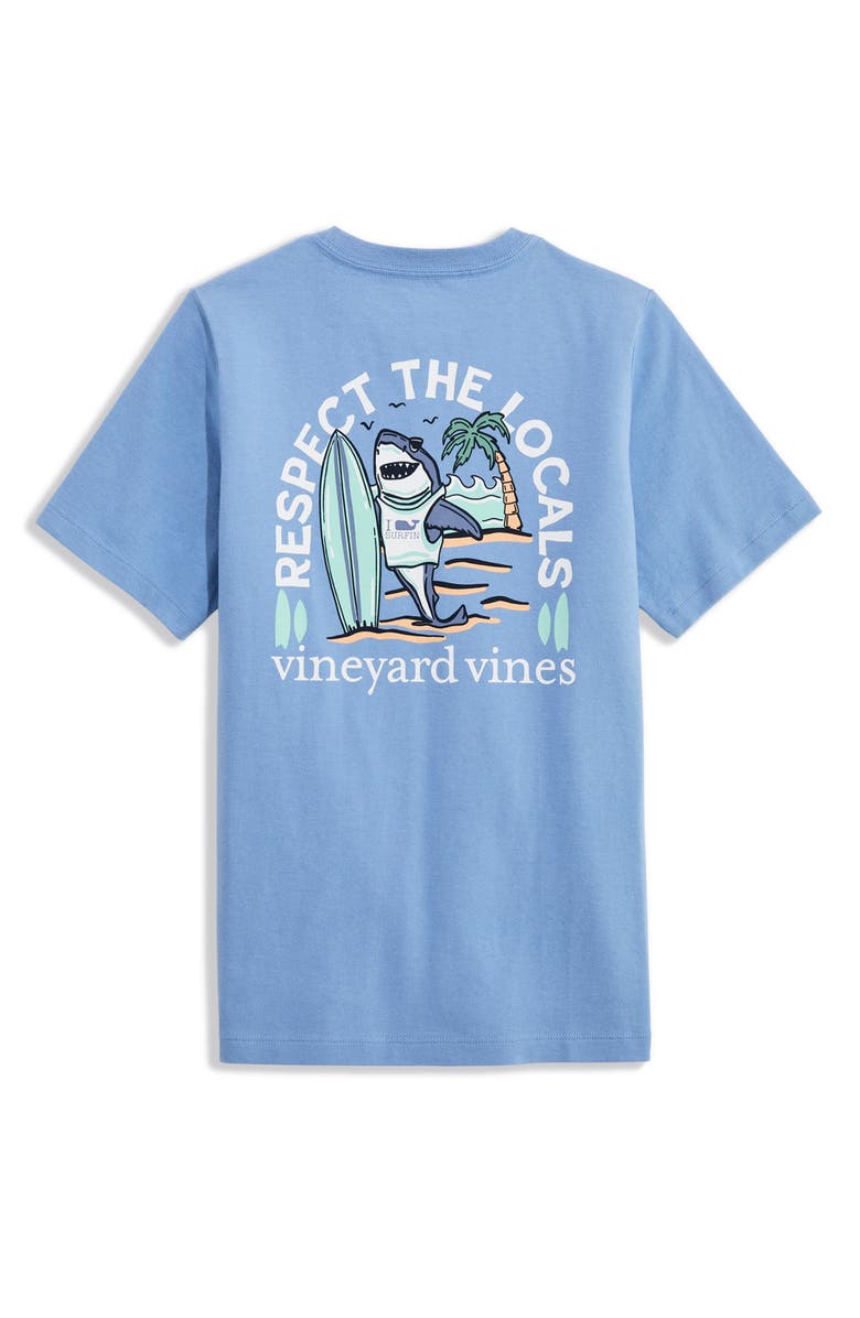 vineyard vines Kids' Respect the Locals Cotton Graphic T-Shirt, Alternate, color, Coastline
