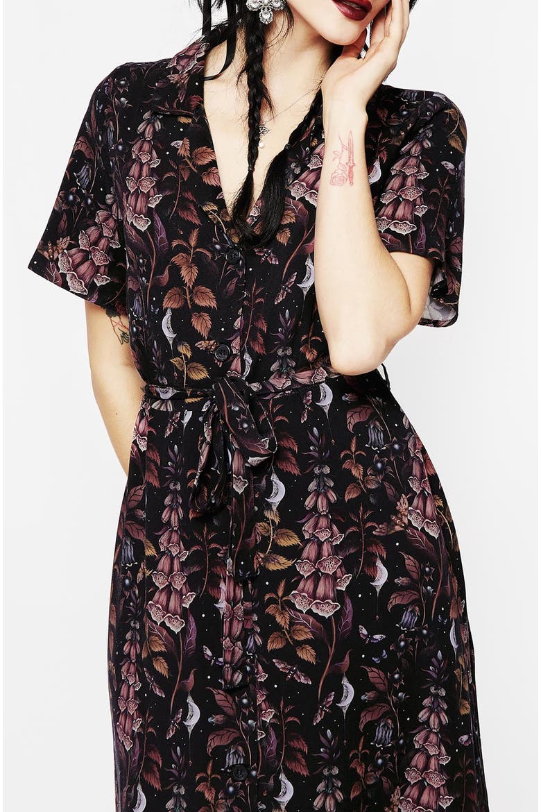Foxglove Midi Shirt Dress, Alternate, color, Purple
