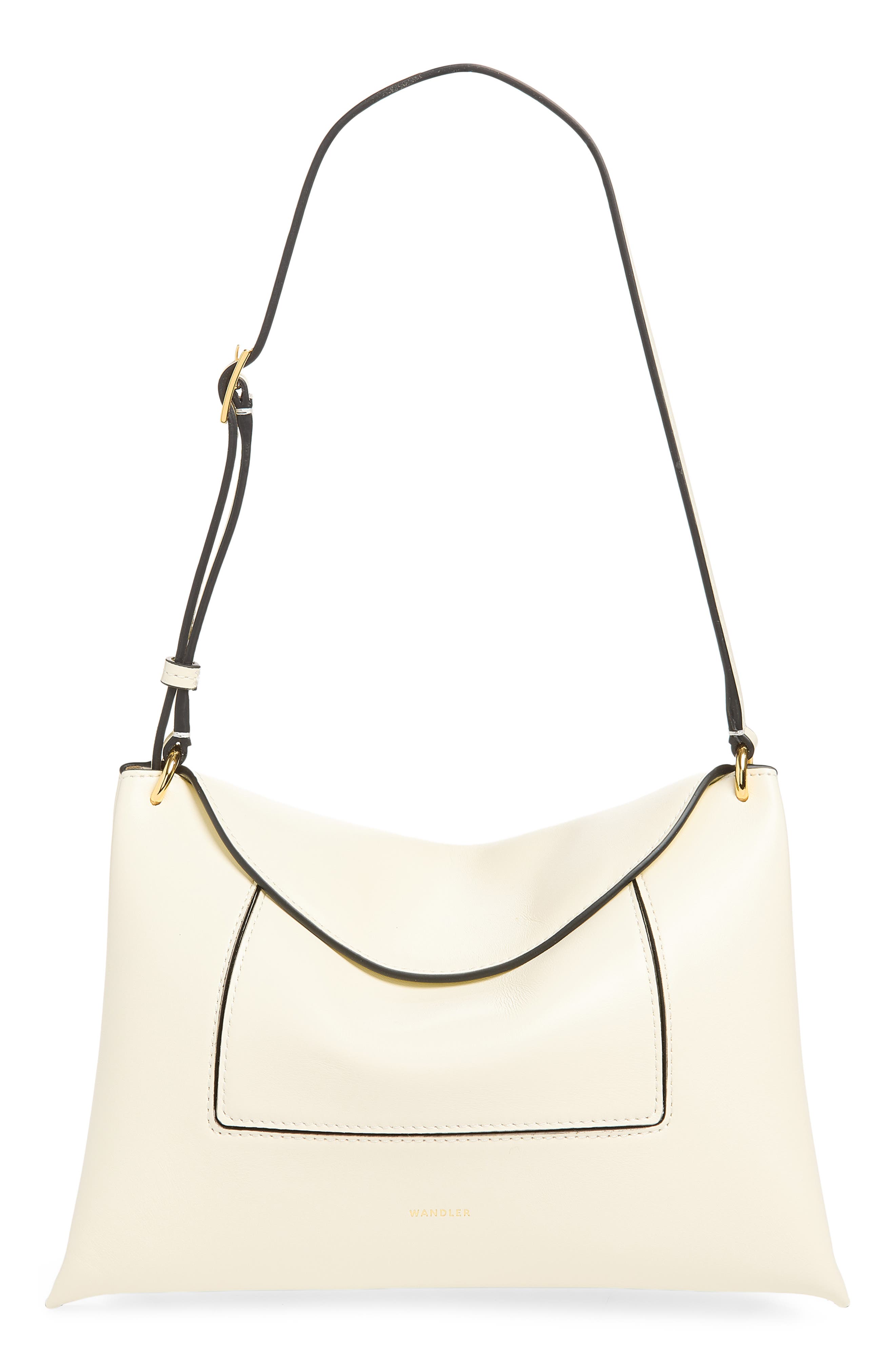 Wandler Penelope Slouch Leather Crossbody Bag, Main, color, Cream