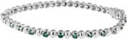 Haus of Brilliance 14K White Gold Round-Cut Blue Diamonds Bracelet