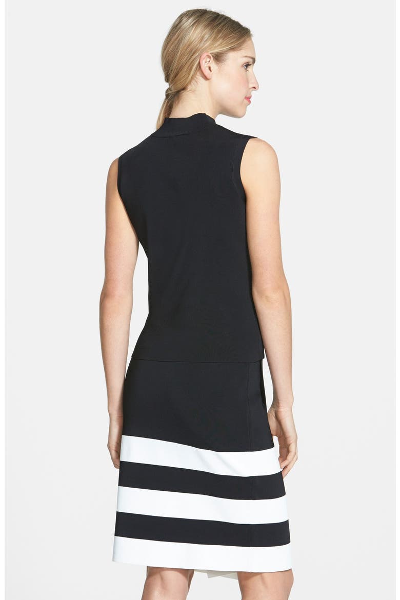 Sleeveless Mock Turtleneck Sweater, Alternate, color, BLACK
