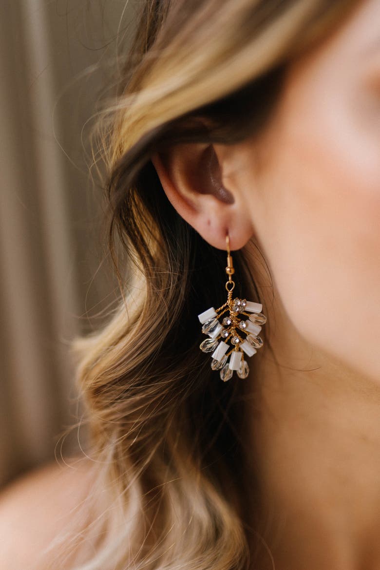 Leighton Bridal Earrings, Alternate, color, Gold