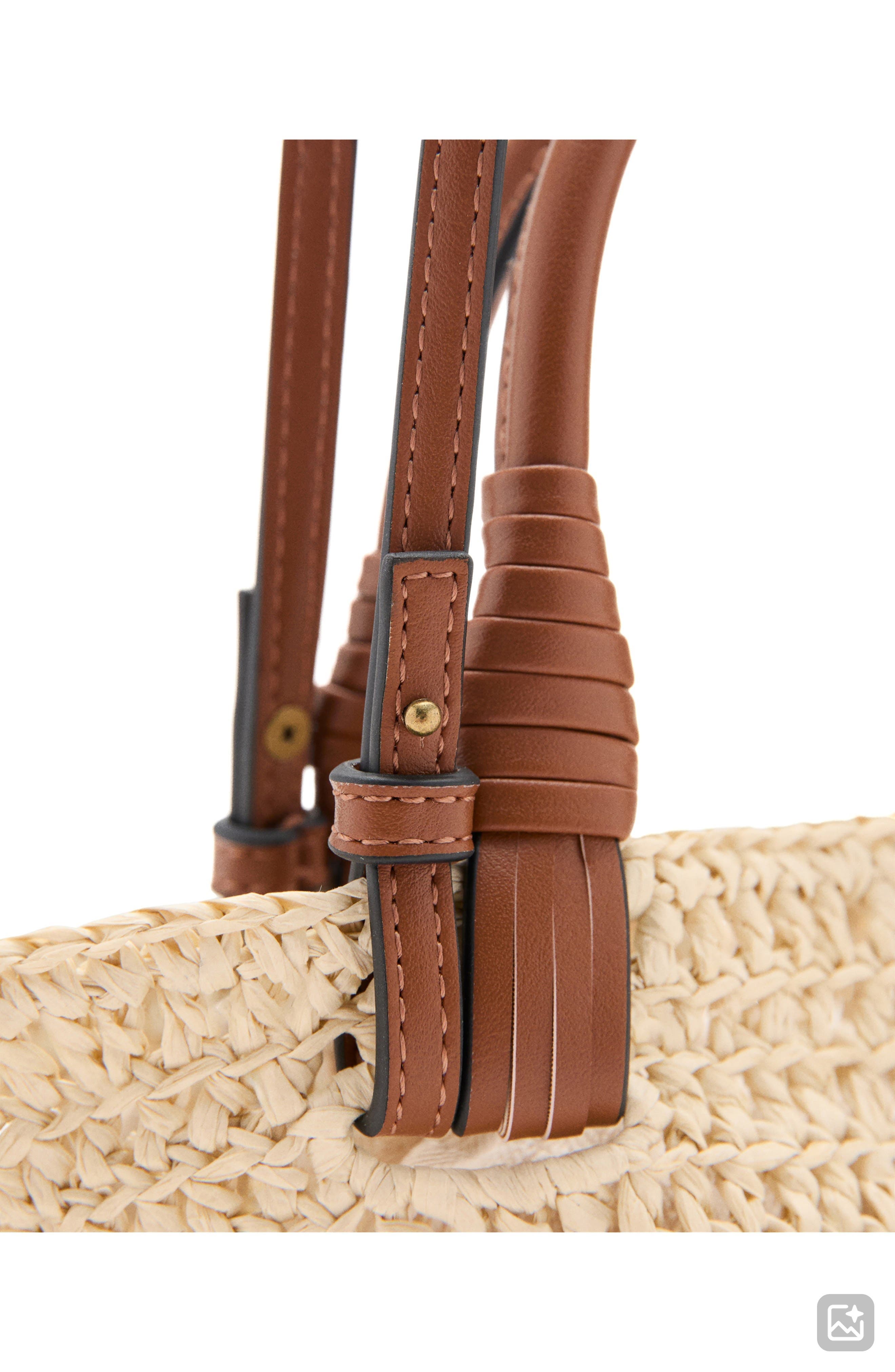 Basket Shoulder Bag, Alternate, color, BROWN