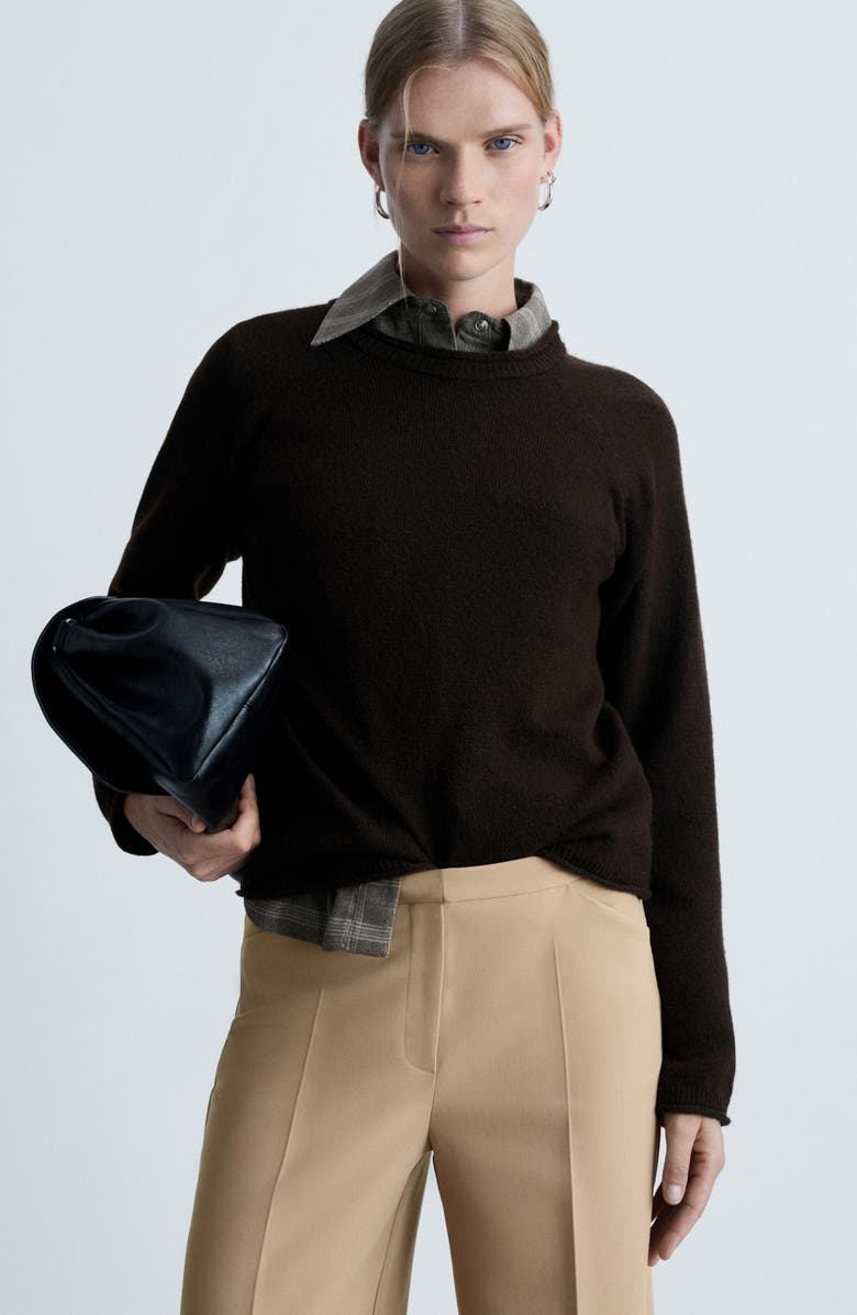 MANGO Wide Leg Crop Pants, Alternate, color,