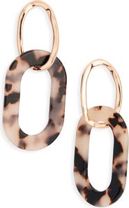 Karine Sultan Polished Oval Resin Drop Earrings