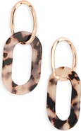 Karine Sultan Polished Oval Resin Drop Earrings