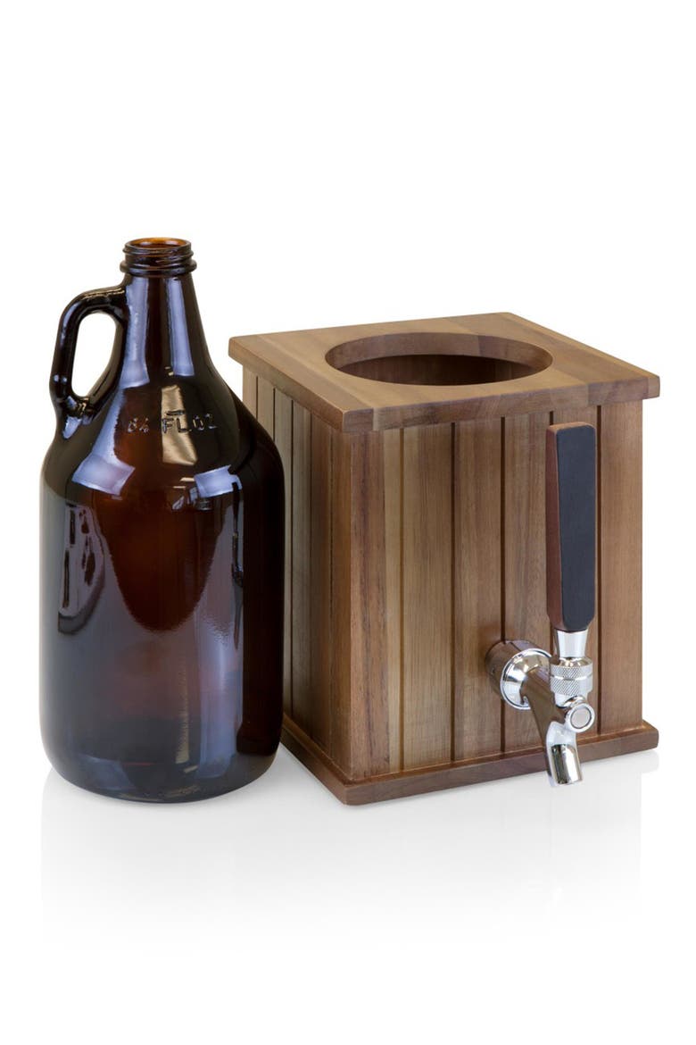 Growler Tap with 64oz. Jug, Alternate, color, BROWN