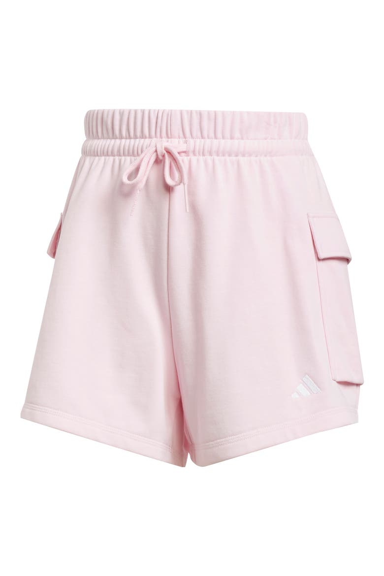 Logo Cargo Sweat Shorts, Alternate, color, CLEAR PINK/ WHITE