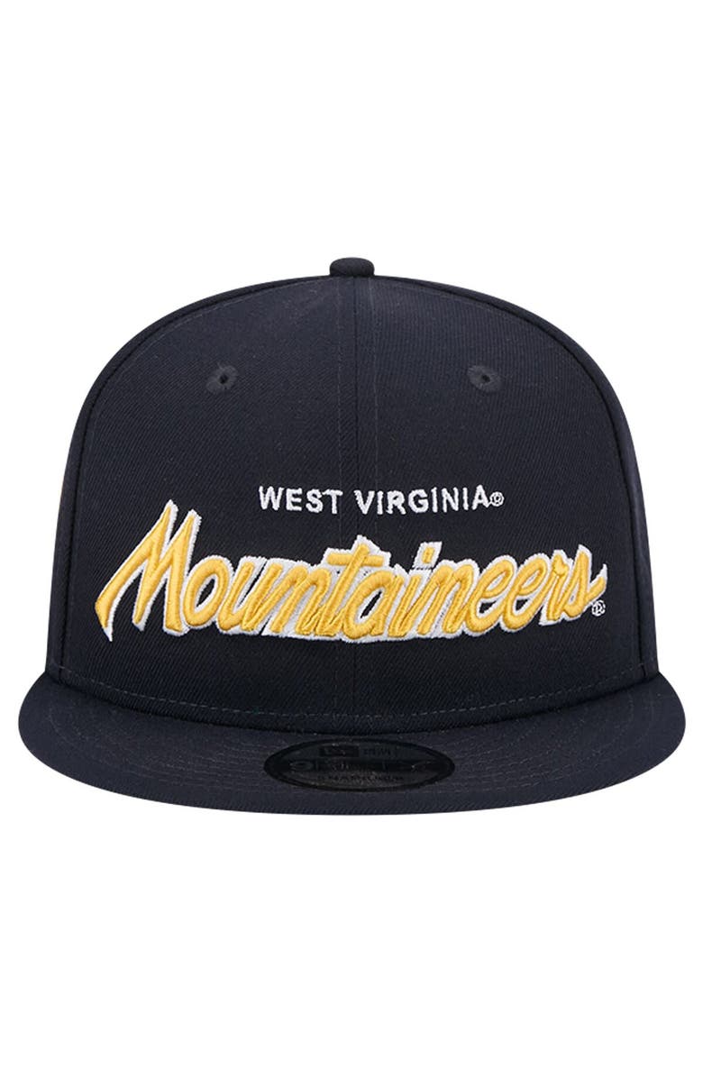 New Era Men's New Era Navy West Virginia Mountaineers Team Script 9FIFTY Snapback Hat, Alternate, color, Navy