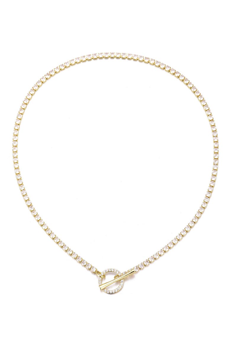 Crystal Toggle Necklace, Main, color, GOLD