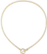 Adornia Crystal Toggle Necklace
