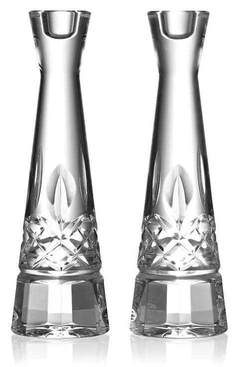 Lismore Set of 2 Round Candlesticks