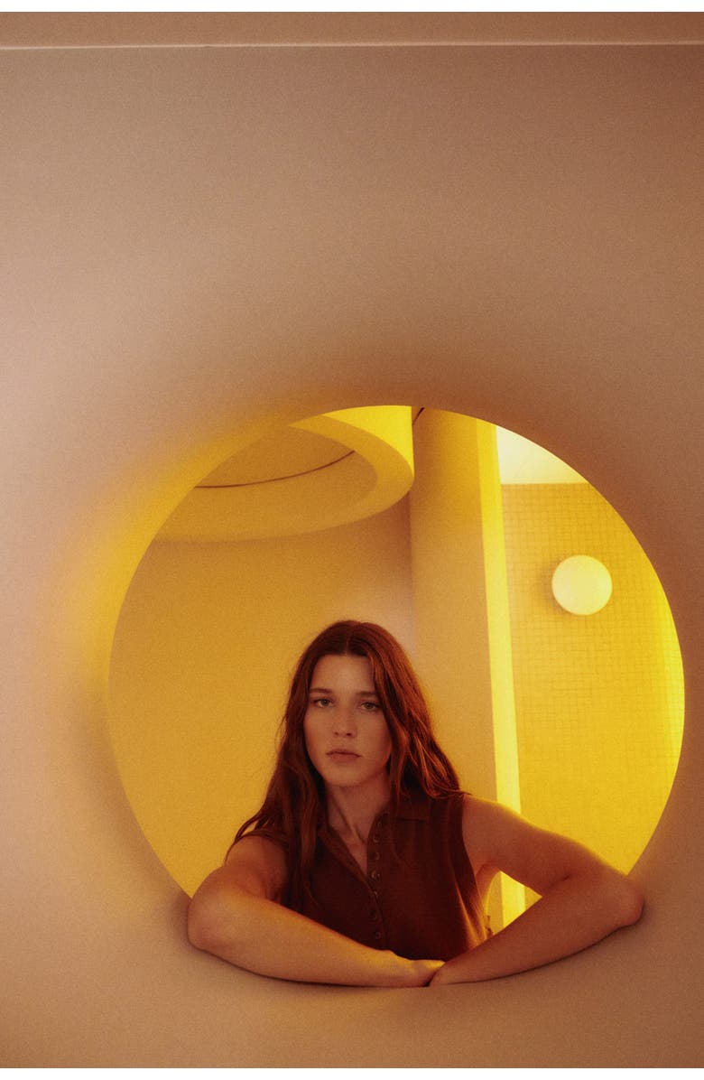 H&M Collared Sweater Vest, Alternate, color, Brown