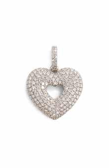 BEST SILVER Moissanite Heart Pendant