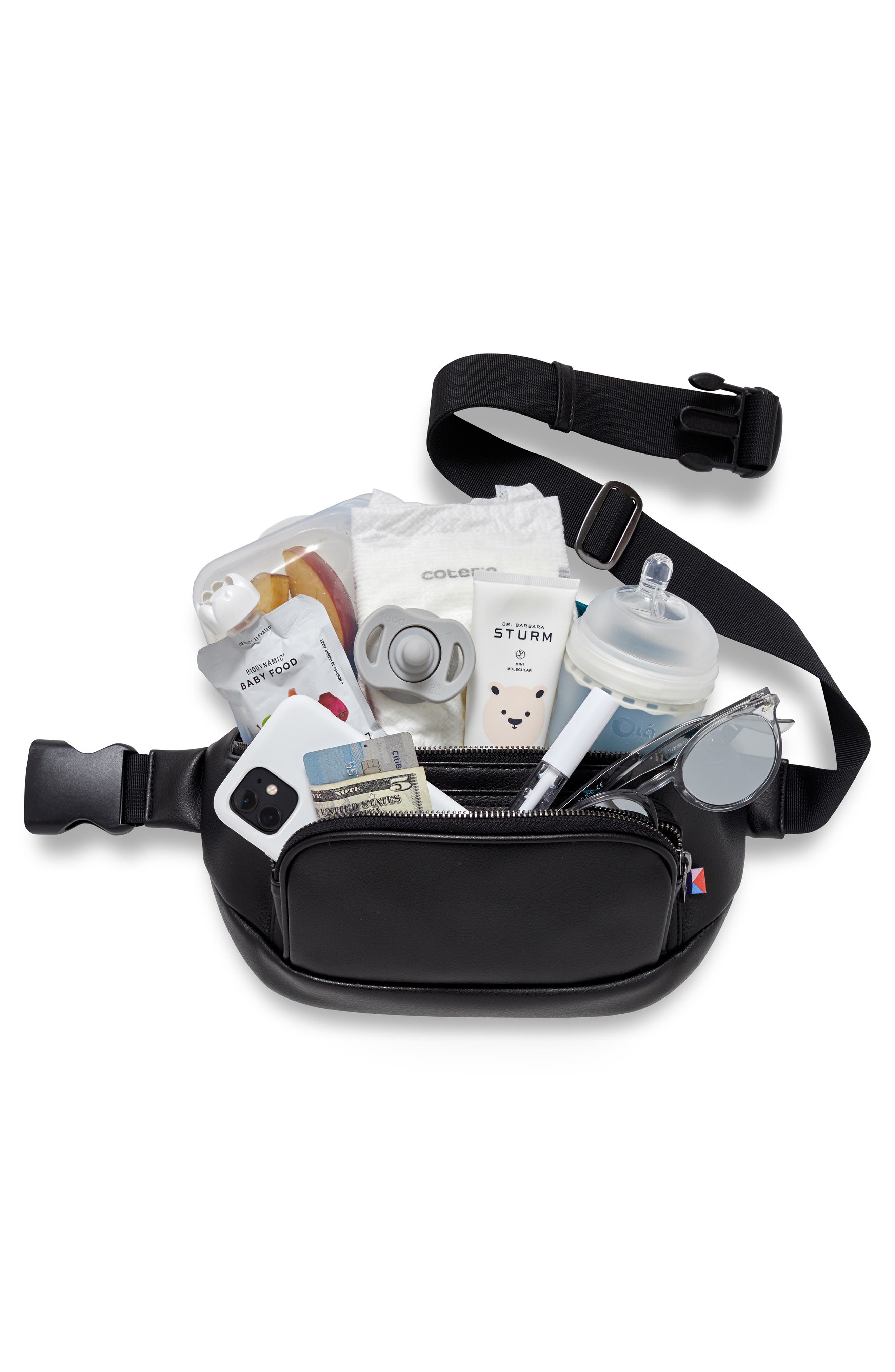 Kibou Faux Leather Diaper Belt Bag, Alternate, color, 