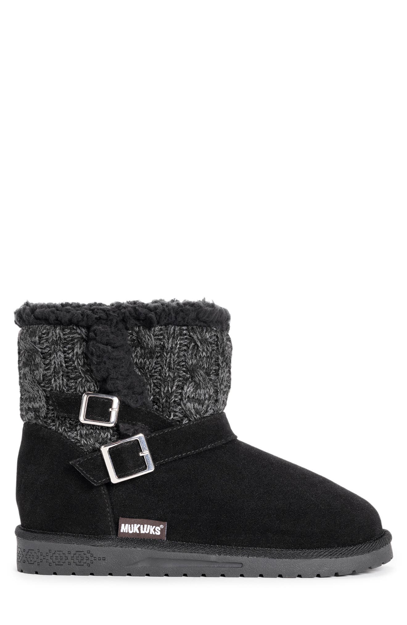 Alyx Faux Fur Lined Boot, Alternate, color, BLACK/ DARK GREY