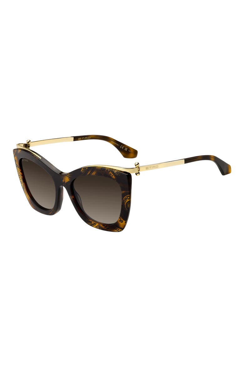 Etrovela 56mm Gradient Cat Eye Sunglasses, Alternate, color, PATTERN HAVANA/ BROWN SF