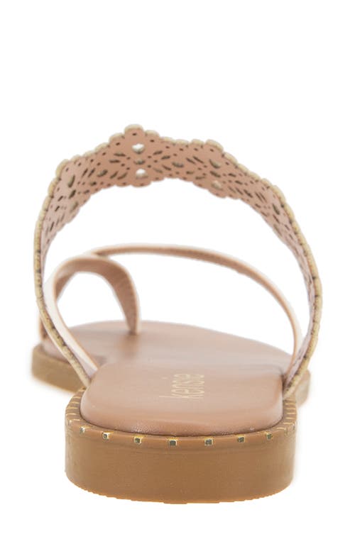 Kensie Masha Laser Cut Toe Loop Sandal In Off White