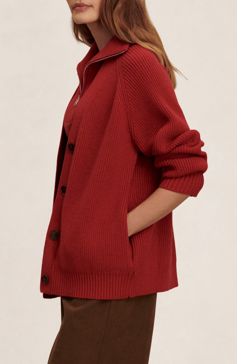 Varley Button Cardigan, Alternate, color, Lava Falls