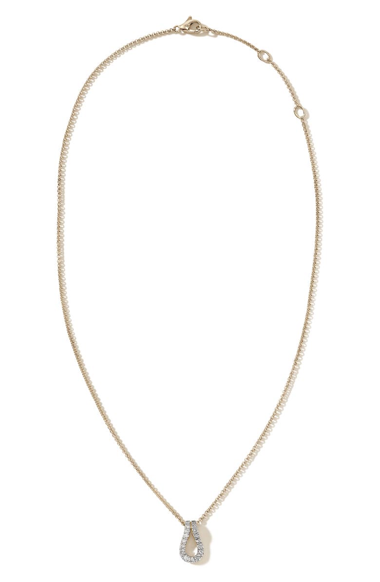 John Hardy Surf Pavé Diamond Pendant Necklace, Alternate, color, 