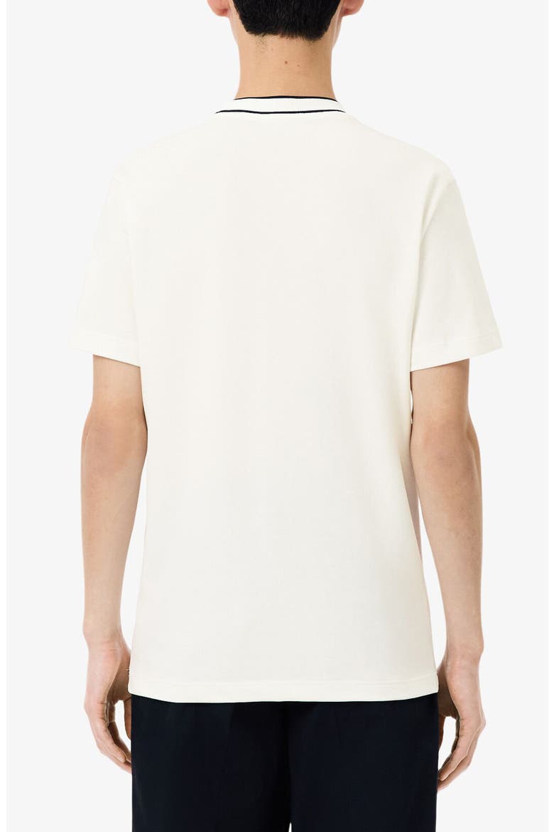 Regular Fit Tipped Piqué Crewneck T-Shirt, Alternate, color, FLOUR